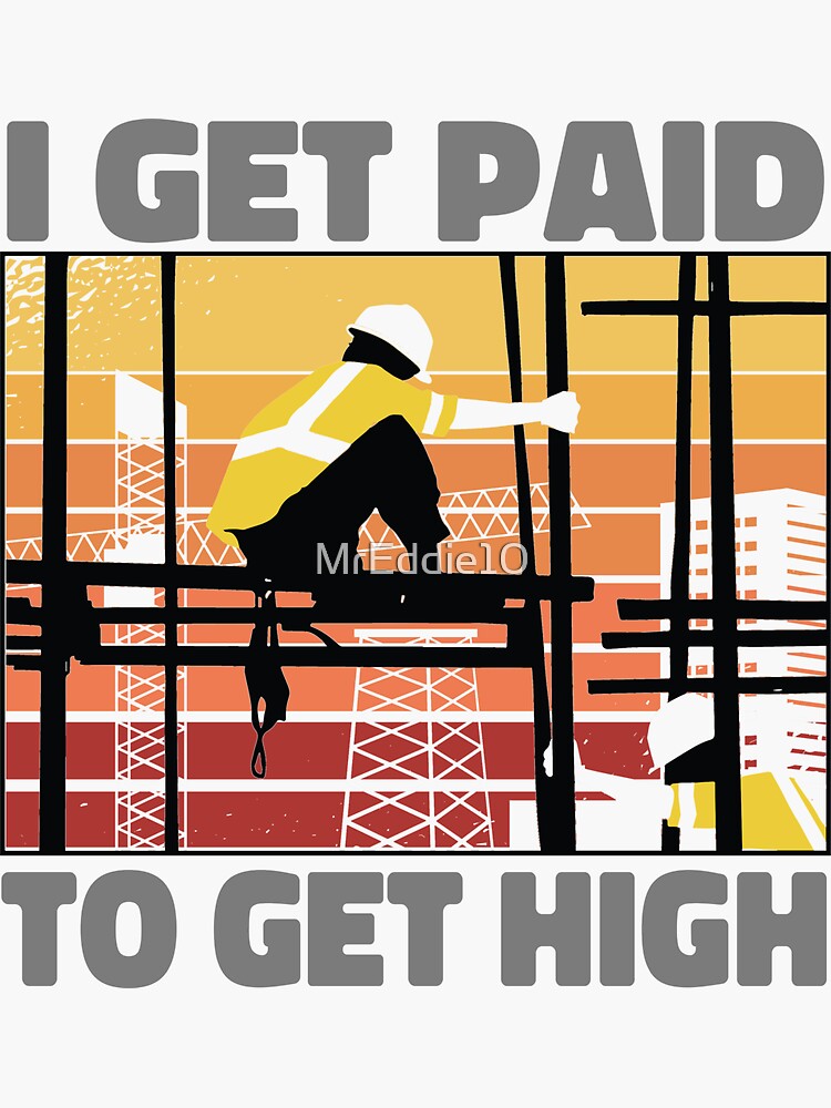 "Scaffolder Worker Scaffold Builder Scaffolding Vintage " Sticker for