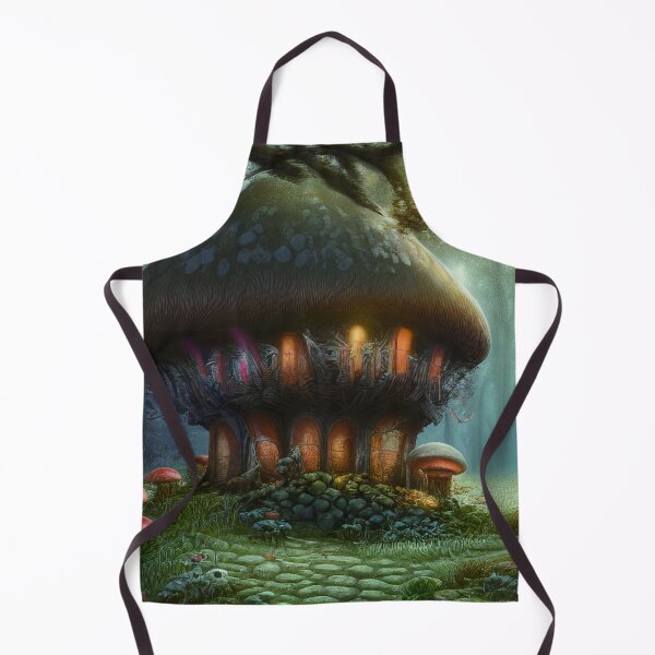 Item preview, Magical Big Cottage Mushroom House with Lights in Forest with High Trees, Mushroom Aesthetic  designed and sold by NatureFood.