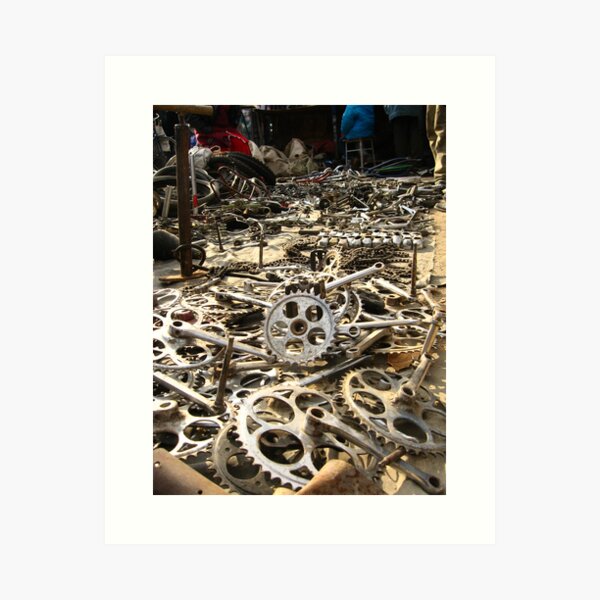 Bike Bits Art Print