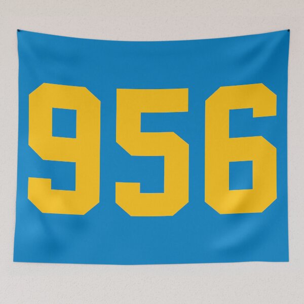 Item preview, 956 Area Code Design 2022 in Yellow and Light Blue designed and sold by RedPremium.