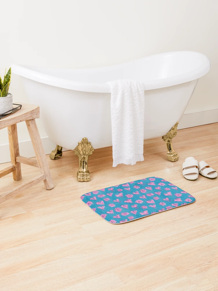 Thumbnail 2 of 6, Bath Mat, Hearts designed and sold by RathiDesigns.