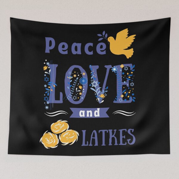 Item preview, Hanukkah, Jewish Holidays, Peace, Love and Latkes designed and sold by TeyMank.