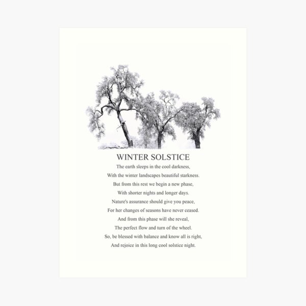 Lámina artística «Tarjetas navideñas de bendición de poemas de nieve y