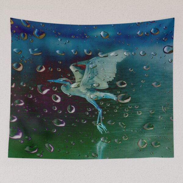 Item preview, Raindrops - Heron in Flight designed and sold by Alius Imago.