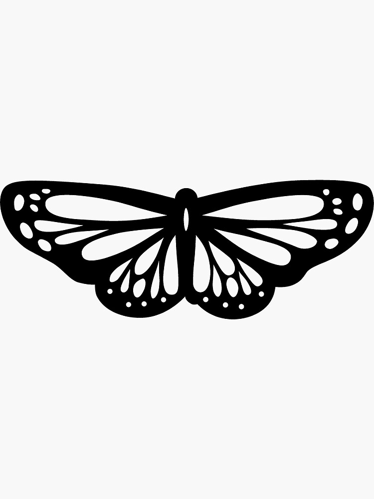 "Monarch butterfly silhouette" Sticker for Sale by emmjoelle | Redbubble
