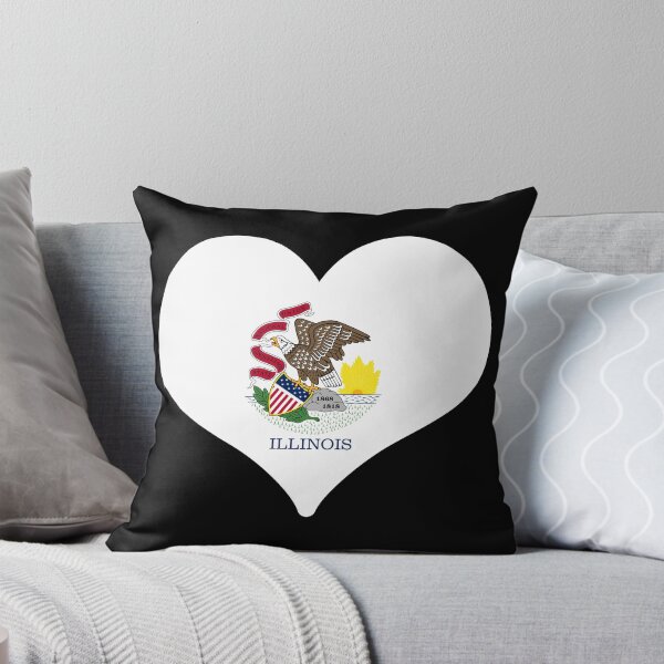 Item preview, Illinois US State Flag Heart designed and sold by PKHalford.