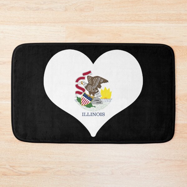 Item preview, Illinois US State Flag Heart designed and sold by PKHalford.