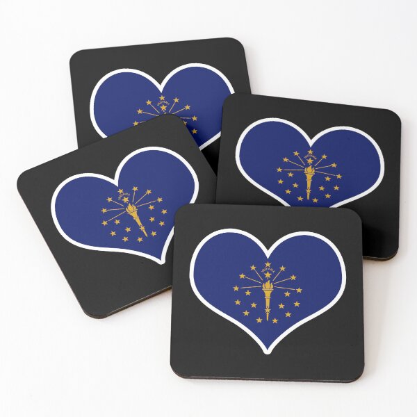 Item preview, Indiana US State Flag Heart designed and sold by PKHalford.