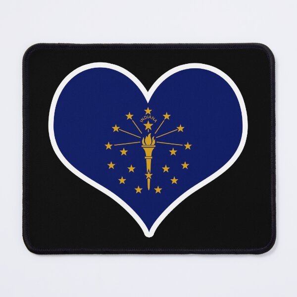 Item preview, Indiana US State Flag Heart designed and sold by PKHalford.