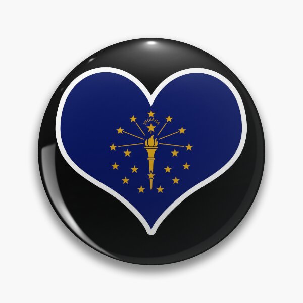 Item preview, Indiana US State Flag Heart designed and sold by PKHalford.