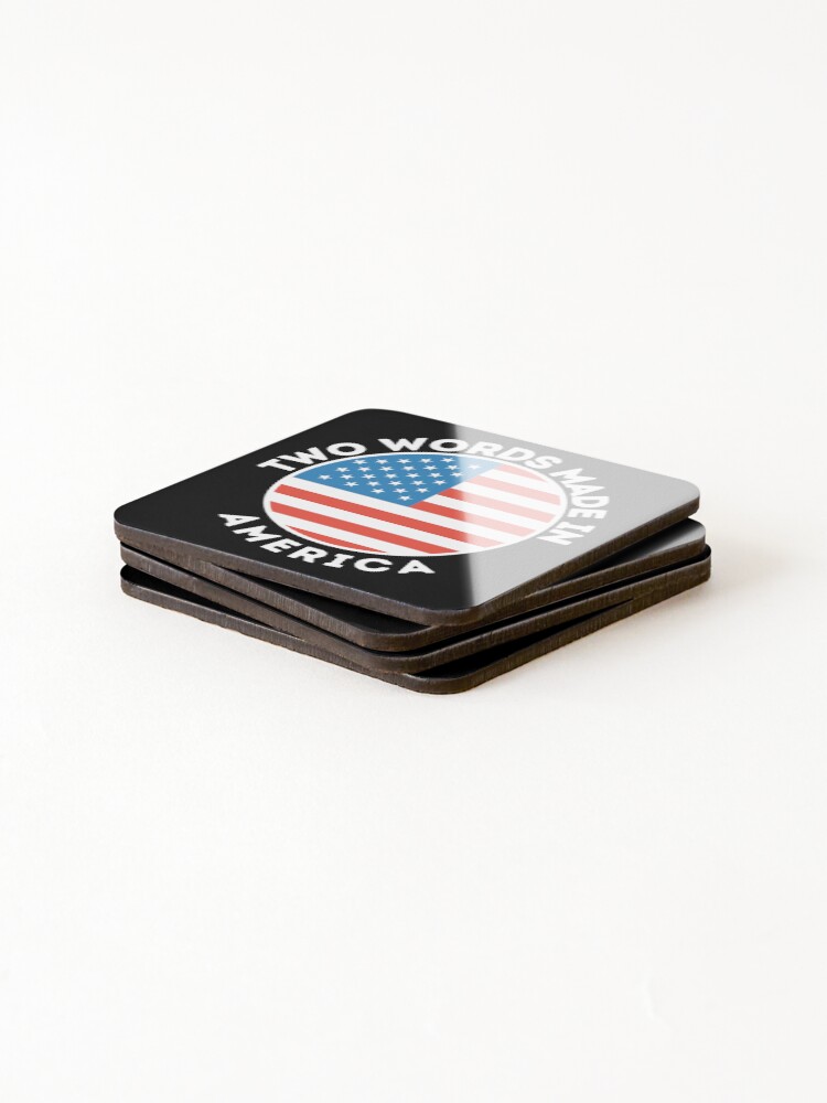 Thumbnail 4 of 5, Coasters (Set of 4), Two Words Made In America designed and sold by OneDayCollected.