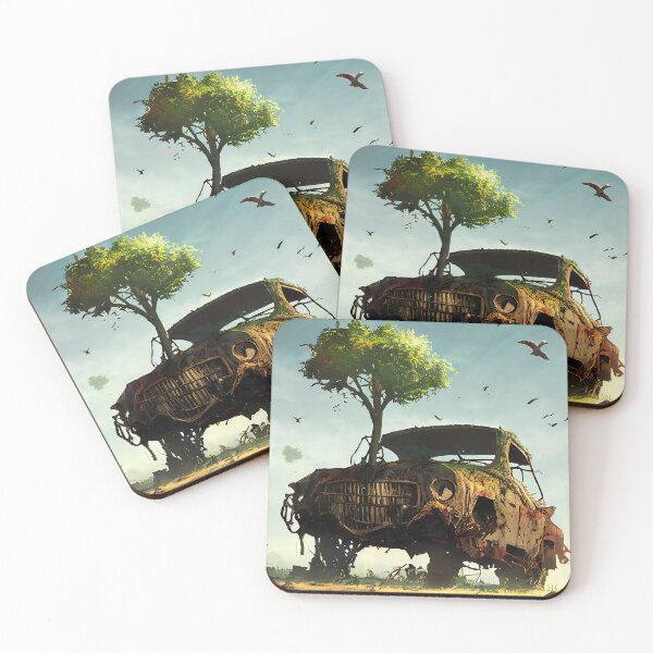 Item preview, Overgrown Hot Rod in a Postapocalyptic World, a perfect gift for all American Hot Rod fans #14 designed and sold by RodZnRoll.