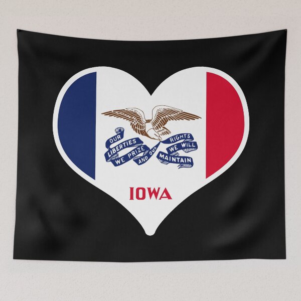 Item preview, Iowa US State Flag Heart designed and sold by PKHalford.
