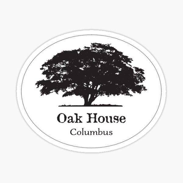 "Oak House Columbus, OH" Sticker for Sale by UrbanGaia Redbubble