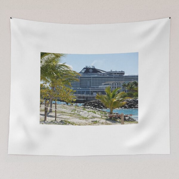 Item preview, Cruise Ship On Ocean Cay designed and sold by GloriaGranat.