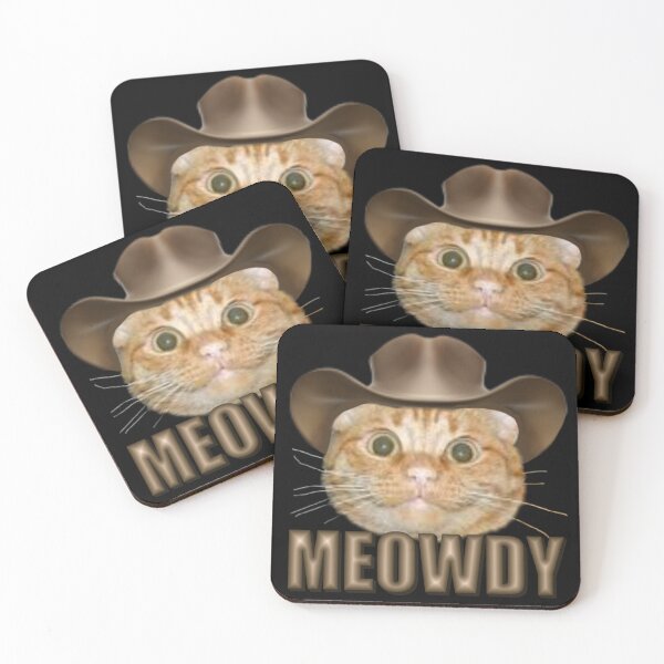 Item preview, Meowdy - Funny Mashup Between Meow and Howdy - Cat Meme designed and sold by Paula Helit.