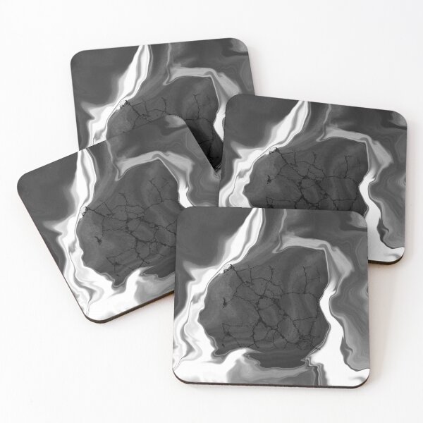 Item preview, Black Grey Cracked Blot designed and sold by WoodenT.