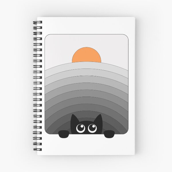 Artikelvorschau, Neugierige schwarze Katze, süß in Schwarz und Weiß #58 entworfen und verkauft von Cocolorr.