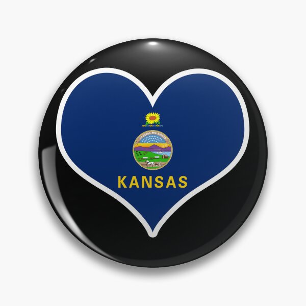 Item preview, Kansas US State Flag Heart designed and sold by PKHalford.