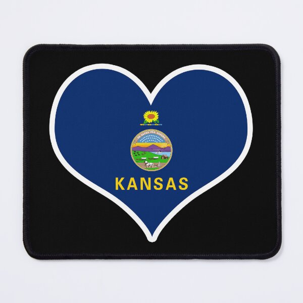 Item preview, Kansas US State Flag Heart designed and sold by PKHalford.