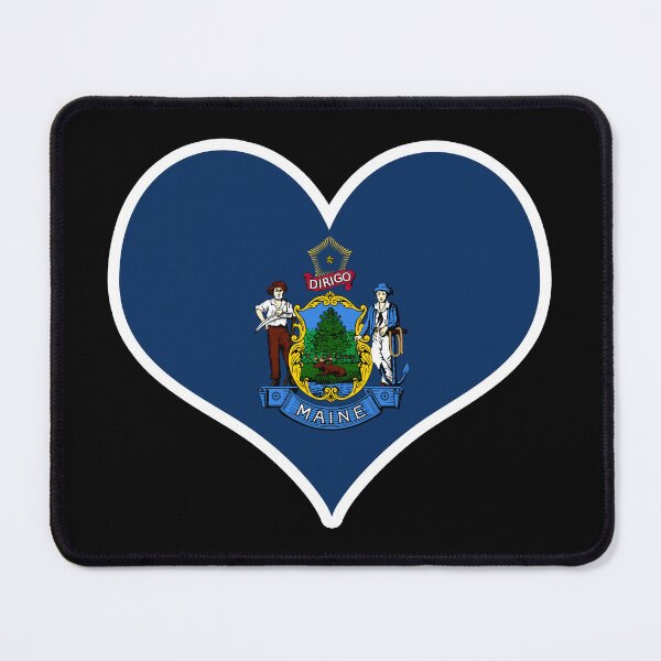 Item preview, Maine US State Flag Heart designed and sold by PKHalford.
