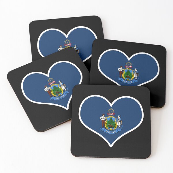 Item preview, Maine US State Flag Heart designed and sold by PKHalford.