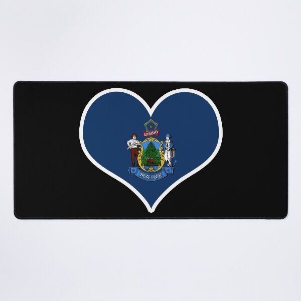 Item preview, Maine US State Flag Heart designed and sold by PKHalford.