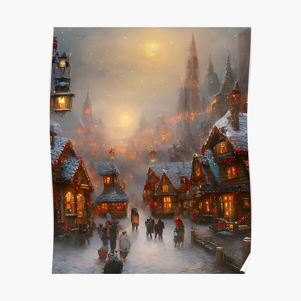 Christmas Market Poster for Sale by plainhavoc