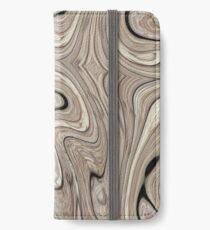 kühle Steinbeschaffenheits-Sonnenbräune wirbelt braune Marmorstrudel iPhone Flip-Case/Hülle/Klebefolie