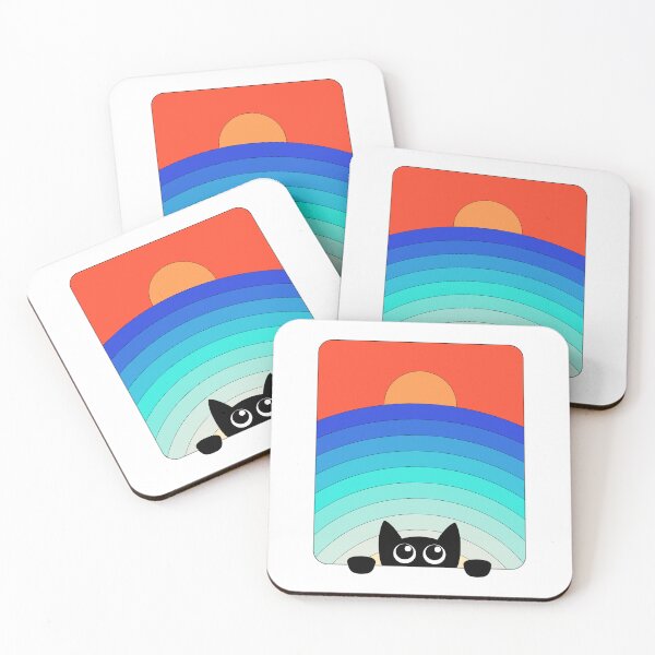 Item preview, Curious black cat, cute and colorful #59 designed and sold by Cocolorr.