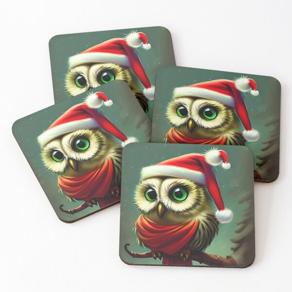 Item preview, Cute Christmas Santa Owl designed and sold by Artistic Assets Studio.
