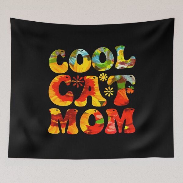 Aperçu de l'œuvre Maman chat cool et colorée créée et vendue par PetSafari.