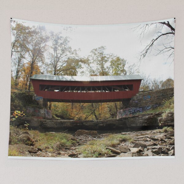 Item preview, Helmick Mill Covered Bridge designed and sold by gotucoveredart.