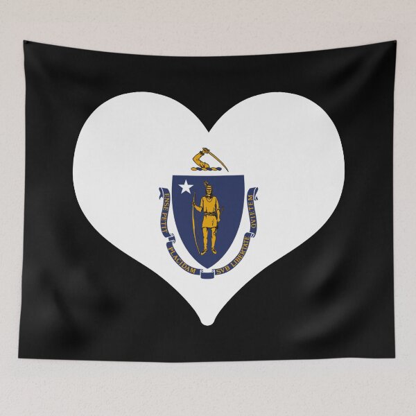 Item preview, Massachusetts US State Flag Heart designed and sold by PKHalford.