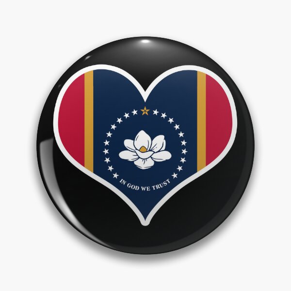 Item preview, Mississippi US State Flag Heart designed and sold by PKHalford.