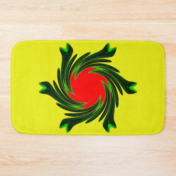 Item preview, Green abstract pattern with red centre designed and sold by Rozzzita7.