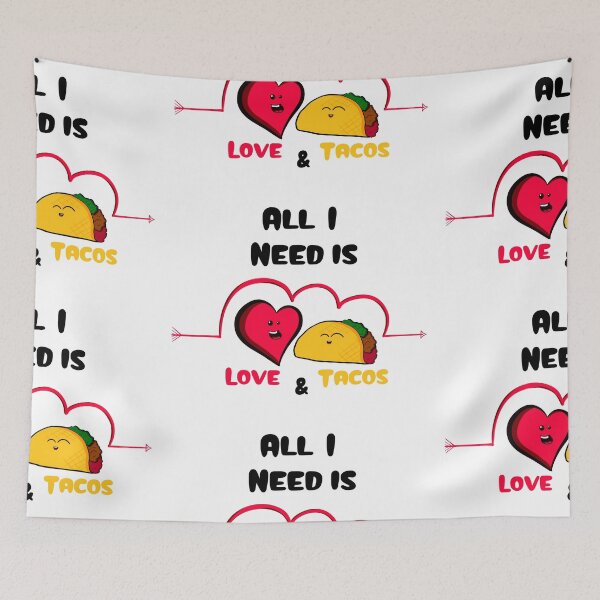 Item preview, Tacos and Love Valentine’s Day designed and sold by ArtByNabes.