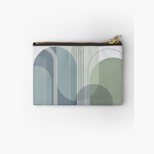 Item preview, Mid Century Abstract Arches Blue Green designed and sold by UrbanEpiphany.