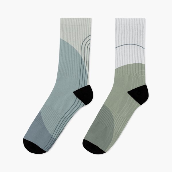 Item preview, Mid Century Abstract Arches Blue Green designed and sold by UrbanEpiphany.