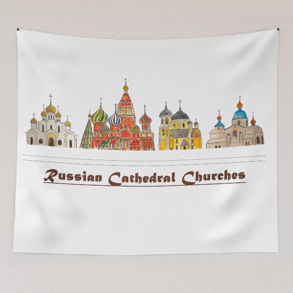 Item preview, Colorful Russian Cathedral churches  designed and sold by ColorandColor.