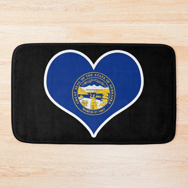 Item preview, Nebraska US State Flag Heart designed and sold by PKHalford.