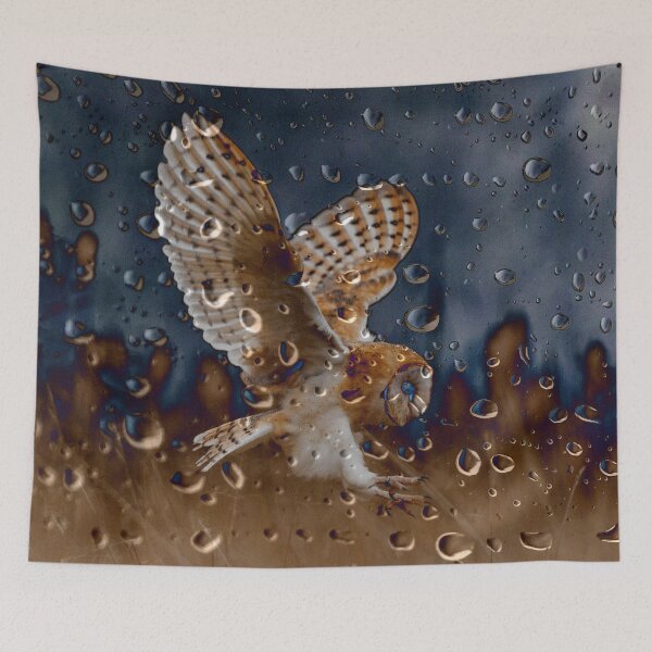 Item preview, Raindrops - Barn Owl in Flight designed and sold by Alius Imago.