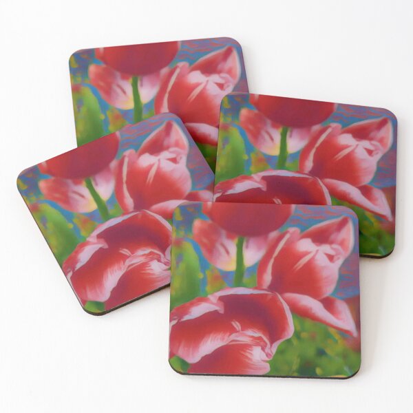 Item preview, Red and White Tulips - Flowers designed and sold by MistyMorningsOR.