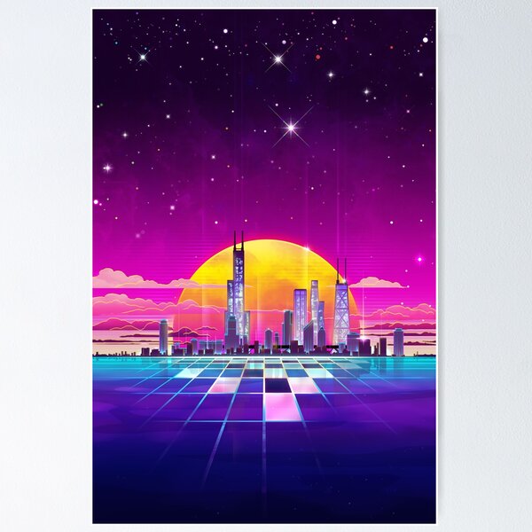 Item preview, Synthwave Neon Light Chicago designed and sold by forge22.