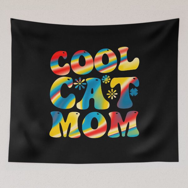 Aperçu de l'œuvre Cool chat maman hippie créée et vendue par PetSafari.
