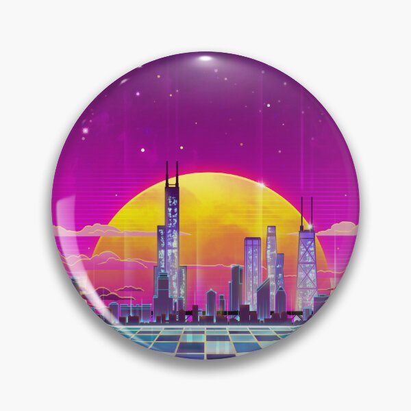 Artikelvorschau, Synthwave-Neonlicht Chicago entworfen und verkauft von forge22.