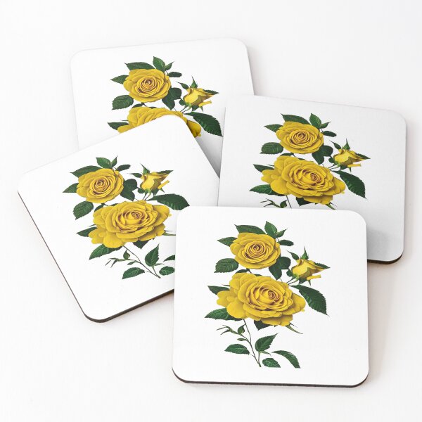 Item preview, Digital image of yellow rose in antique book illustration style designed and sold by Gala-life1.