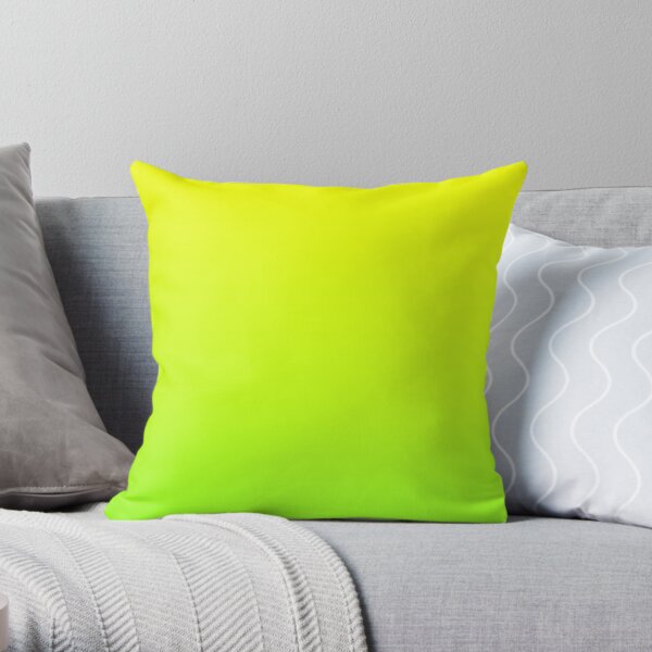 spring summer fashion yellow lime green ombre Throw Pillow