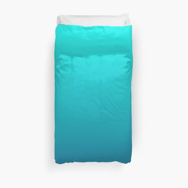summer beach chic abstract teal blue turquoise ombre Duvet Cover