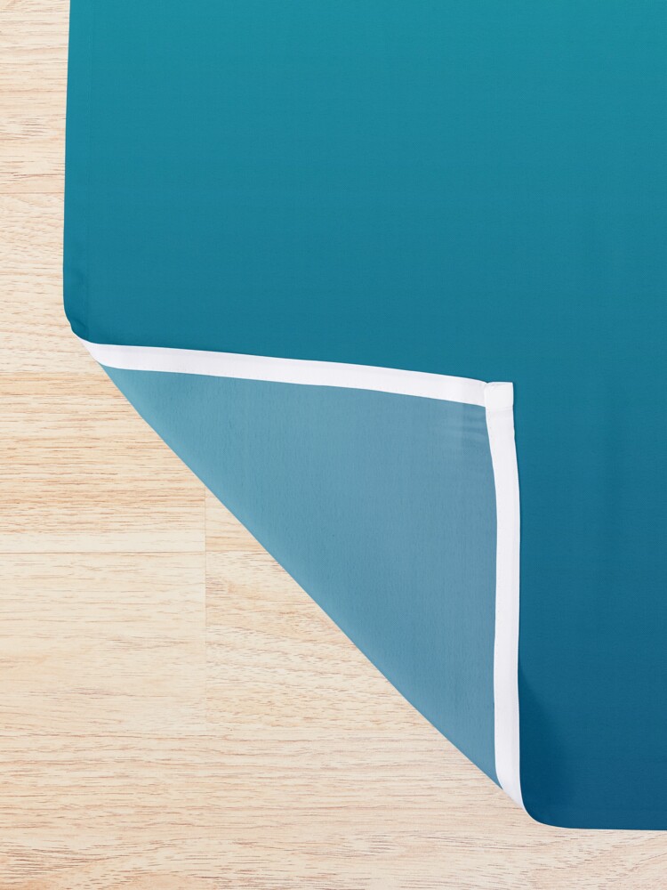Alternate view of summer beach chic abstract teal blue turquoise ombre Shower Curtain